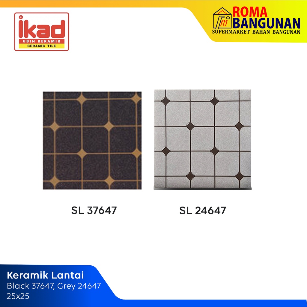 Ikad Keramik Lantai / Keramik Kamar Mandi Ikad SL 37647 / Ikad SL 24647 25x25