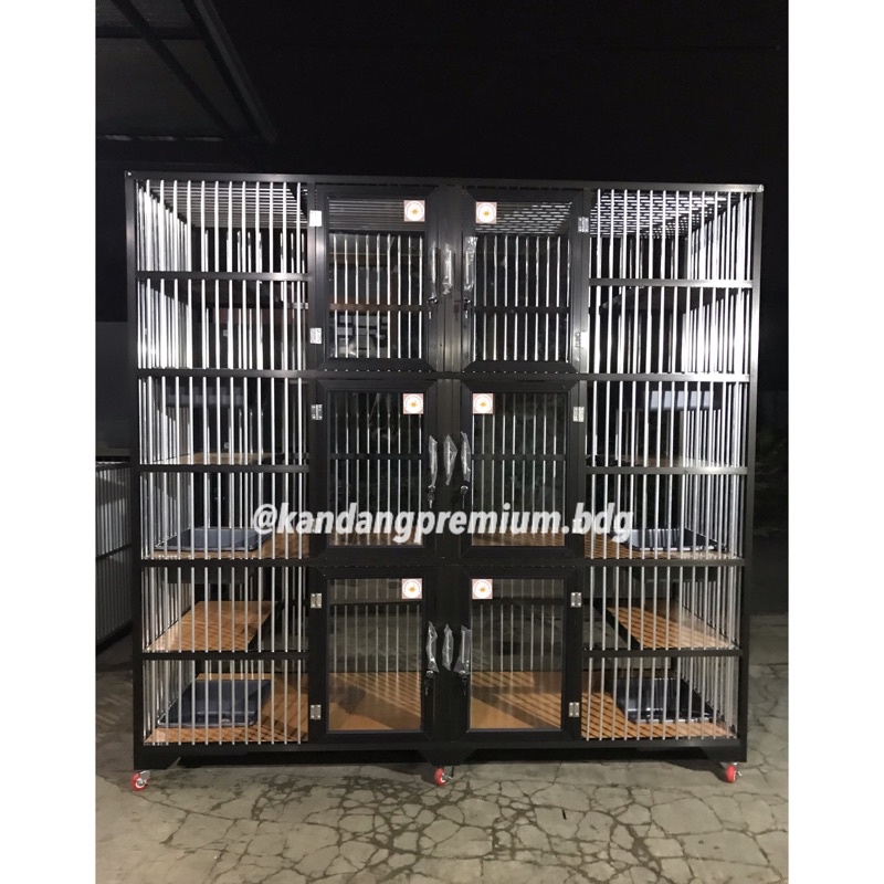 kandang kucing kelinci alumunium aluminium 6 kamar 6 pintu besar murah