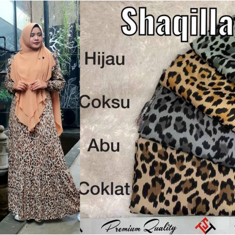 Kain Shakila Premium Motif Leopard Macan harga setengah meter