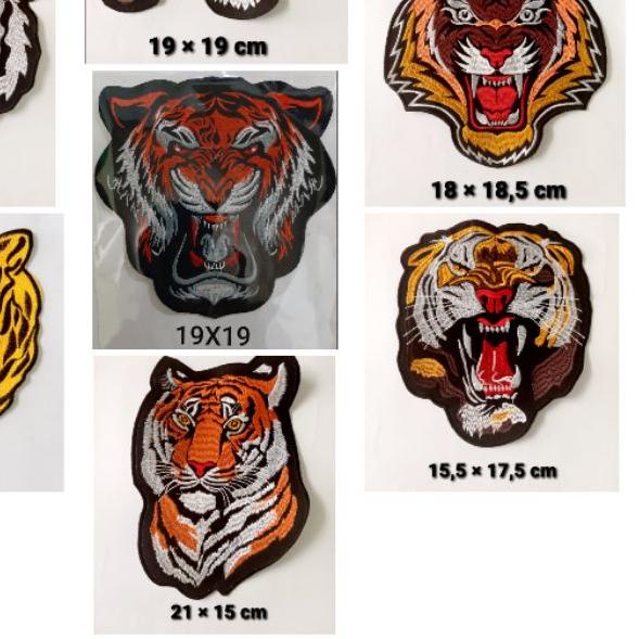 Bordir/emblem macan ukuran besar