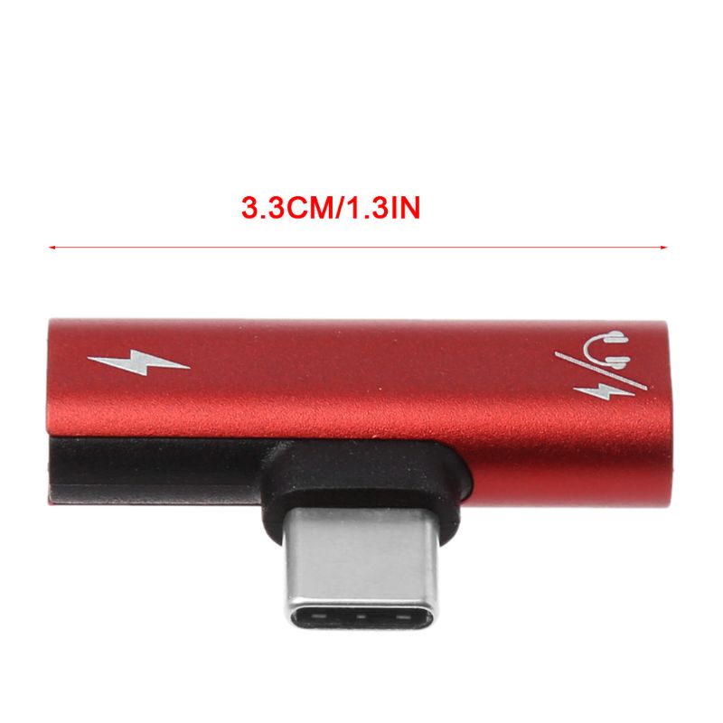 Konektor btsg Tipe C Charging Adapter USB-C Male to Dual Type-C Female Converter Untuk Earphone Headphone Jack