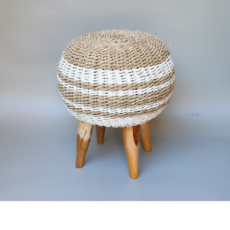 STOOL ANYAMAN SEAGRASS / KURSI DEKORASI