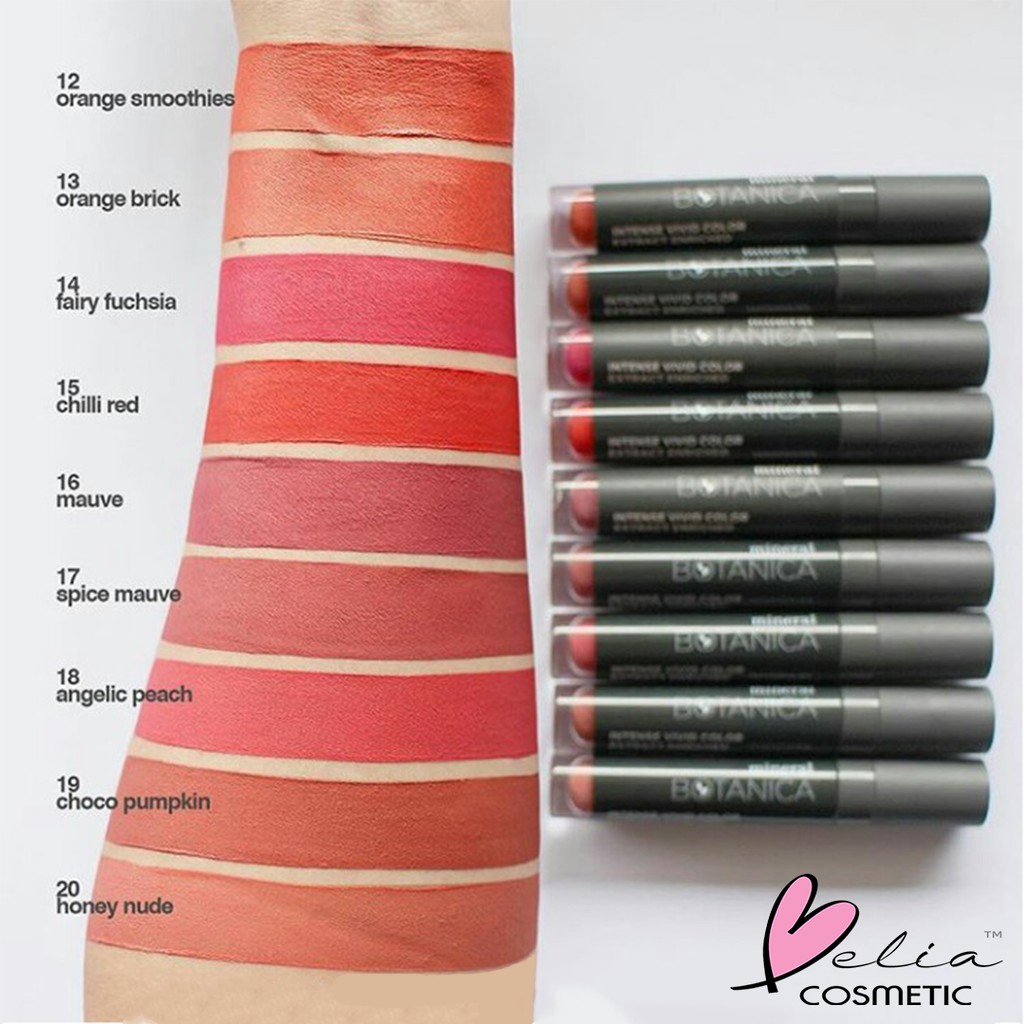 ❤ BELIA ❤ MINERAL BOTANICA Soft Matte Lip Cream ( lipcream Lipstick Lipstik ) NEW PACKAGING ✔️BPOM