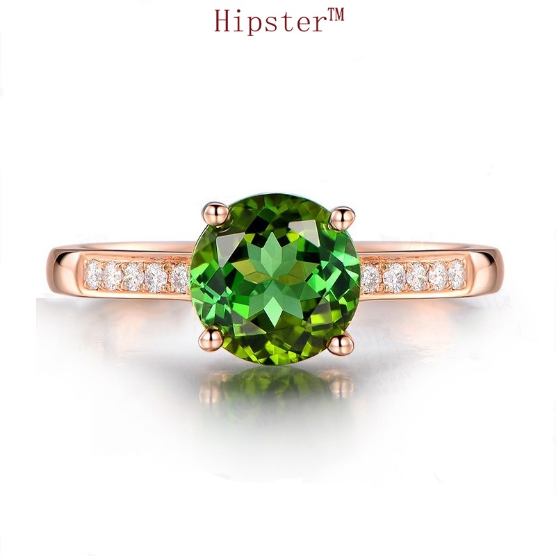 European and American Fashion Light Luxury Emerald Ring