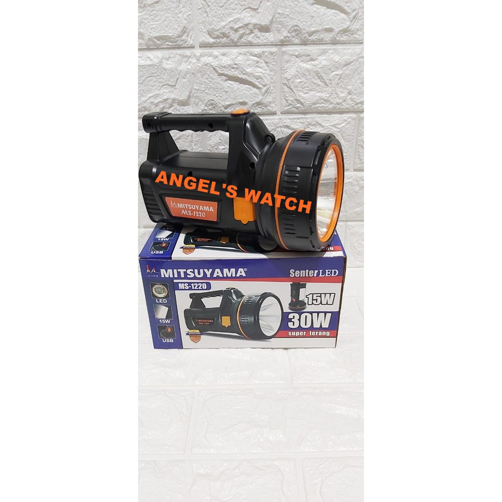 Angelswatch Senter Tangan LED 30W / Mitsuyama Lampu Emergency 15W MS-1220