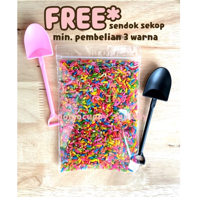 RAINBOW RICE beras warna warni sensory play kemasan ziplock 100gr