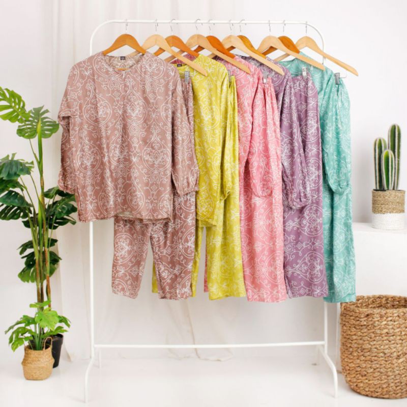 one set /piyama/ setcel tangan panjang paloma busui  by banez ECER GROSIR TERMURAH SE-INDONESIA/ da-1