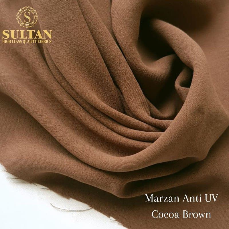 Kain Abaya Sultan Marzan / MAZEN Anti-UV Cocoa Brown polos