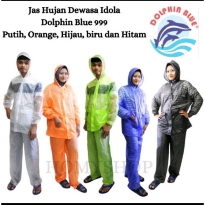 Mantel Hujan Ponco Lengan || Setelan Jas hujan jaket celana Dolphin Idola || Jas Hujan Motor || Jas Hujan Dewasa Murah