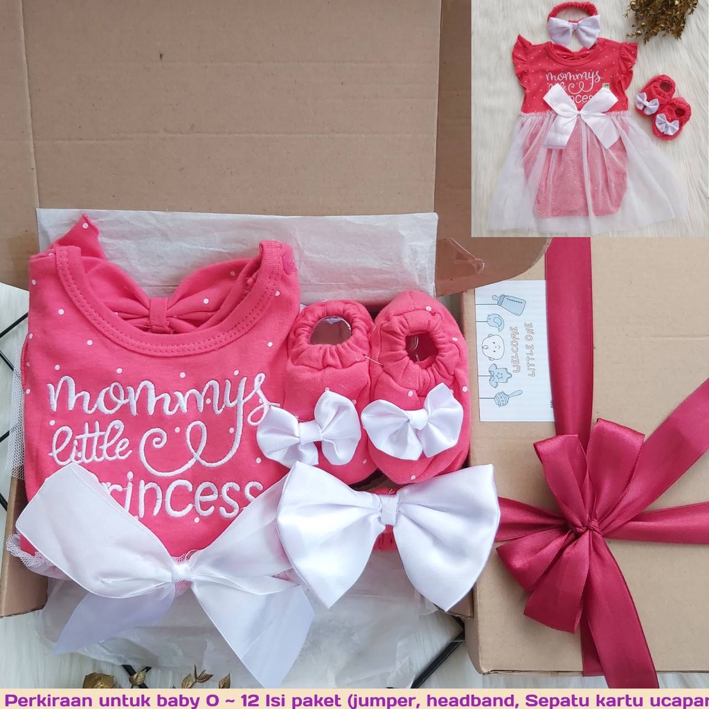 COD HAMPERS BAYI DRES TUTU PREMPUAN | KADO LAHIRAN | NEWBORN GIFT BOX | Banyak varian