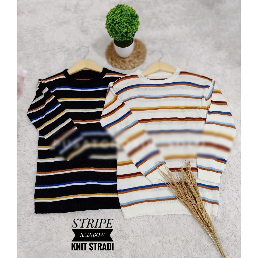 STRIPE RAINBOW KNITE STRADY VARIUS / NESVI SWEATER RAJUT / LOLIPOP KNIT By Q Athar