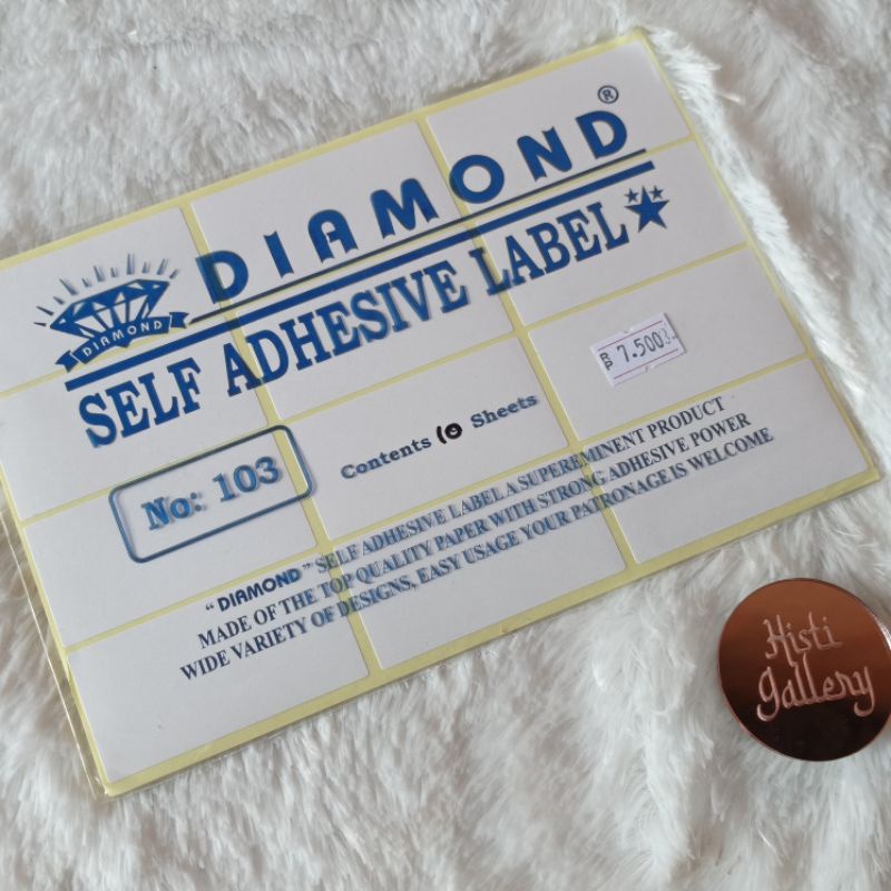 

Label Diamond No. 103 isi 10 lembar