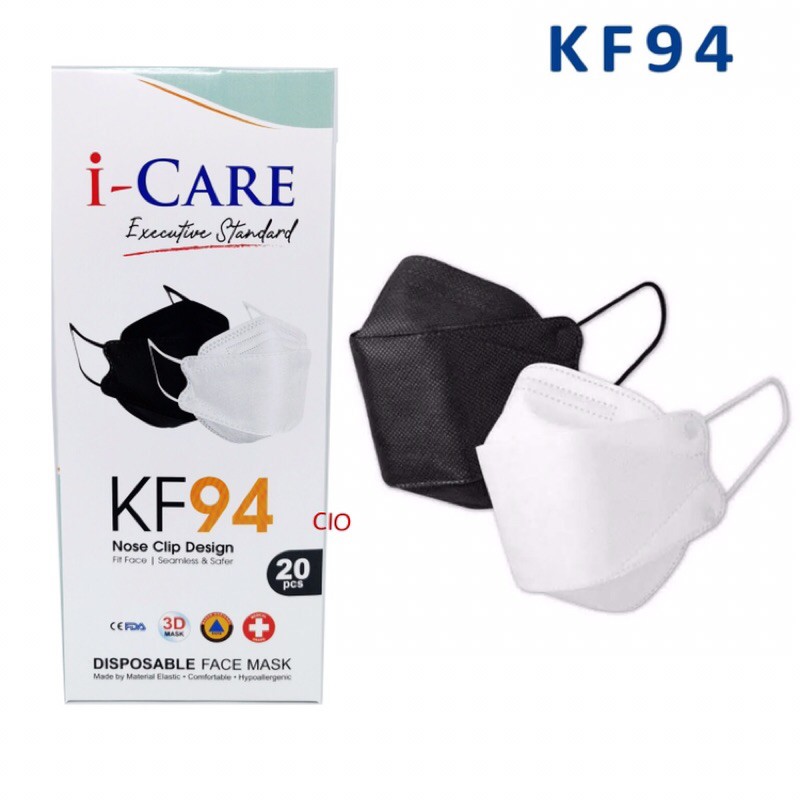 Jual Face Mask KF94 (WHITE/BLACK) Indonesia