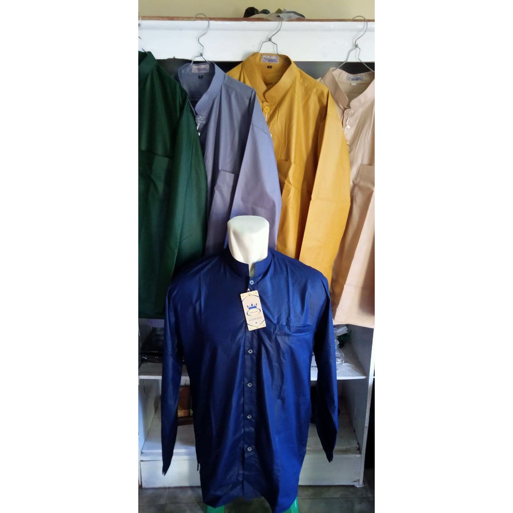 Baju Koko Pria Muslim Haibah Habaib Koko Polos Ashahih Bahan Super Spun Istimewa Adem Di Pakai