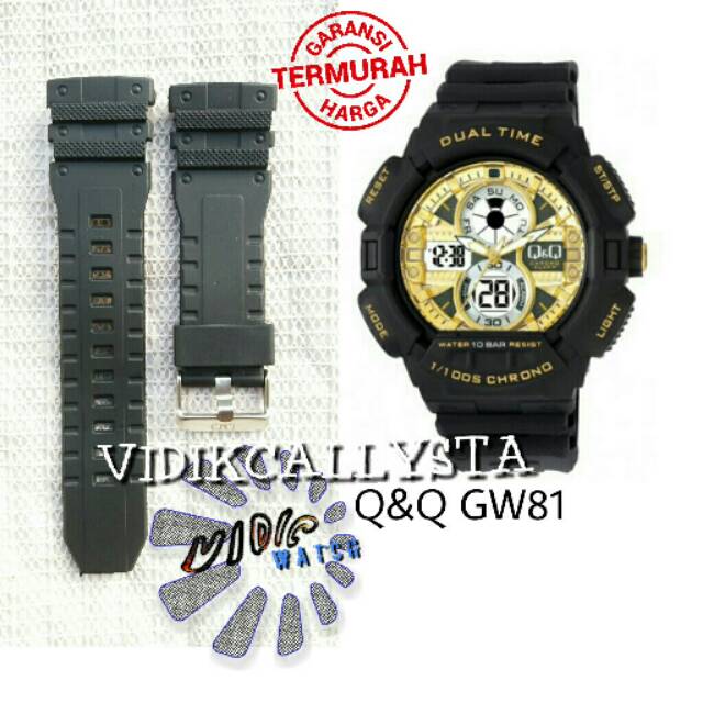 STRAP Q&amp;Q GW81 / TALI JAM QNQ QQ GW 81 GW-81 RUBBER