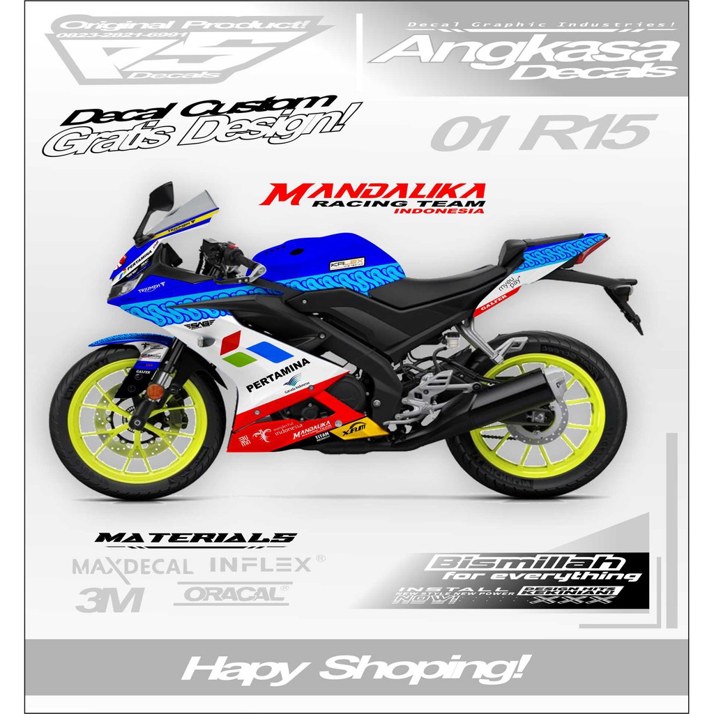 046DESAIN STIKER R15 MANDALIKA