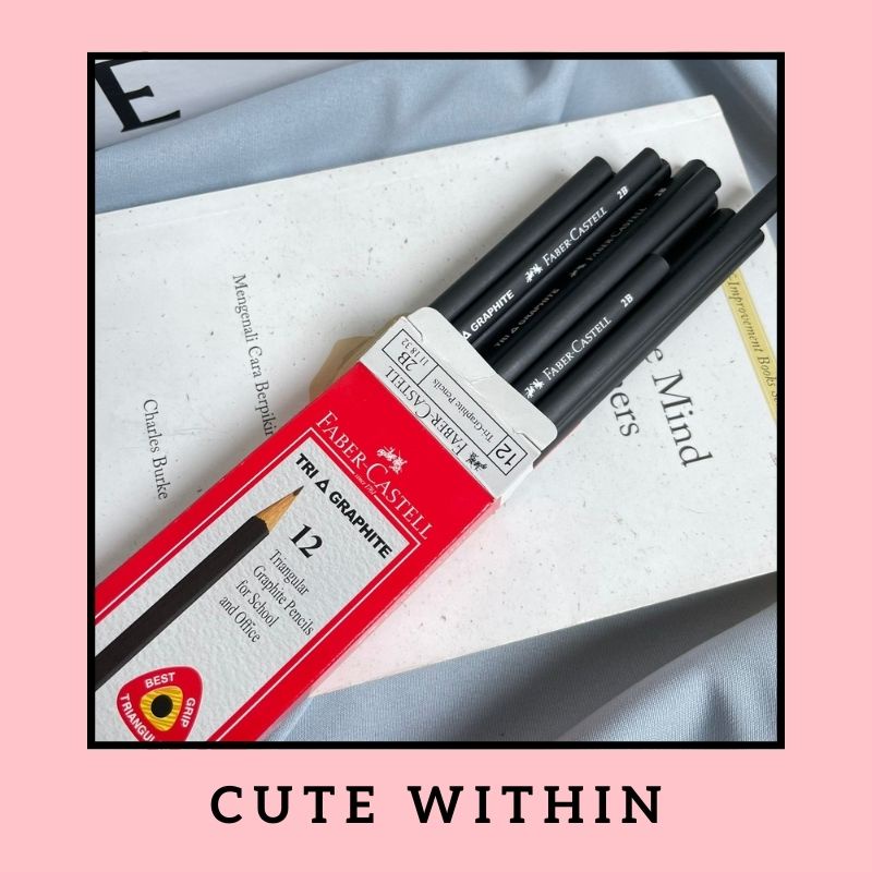 

PENSIL 2B FABER CASTELL TRIGRAPHITE PENSIL UJIAN SEGITIGA HITAM TEBAL