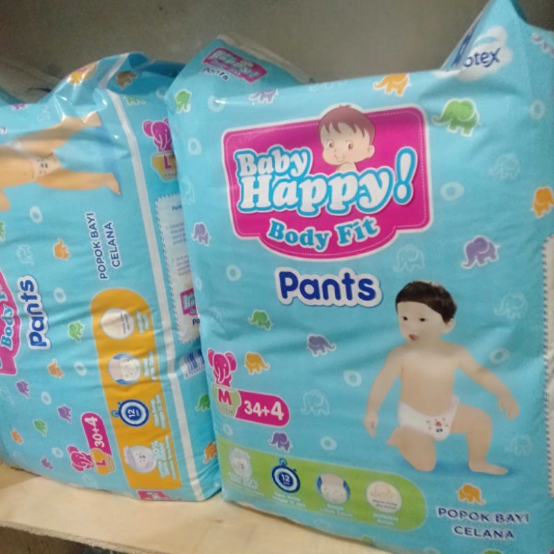 POPOK BABY HAPPY ISI 34+4 size M