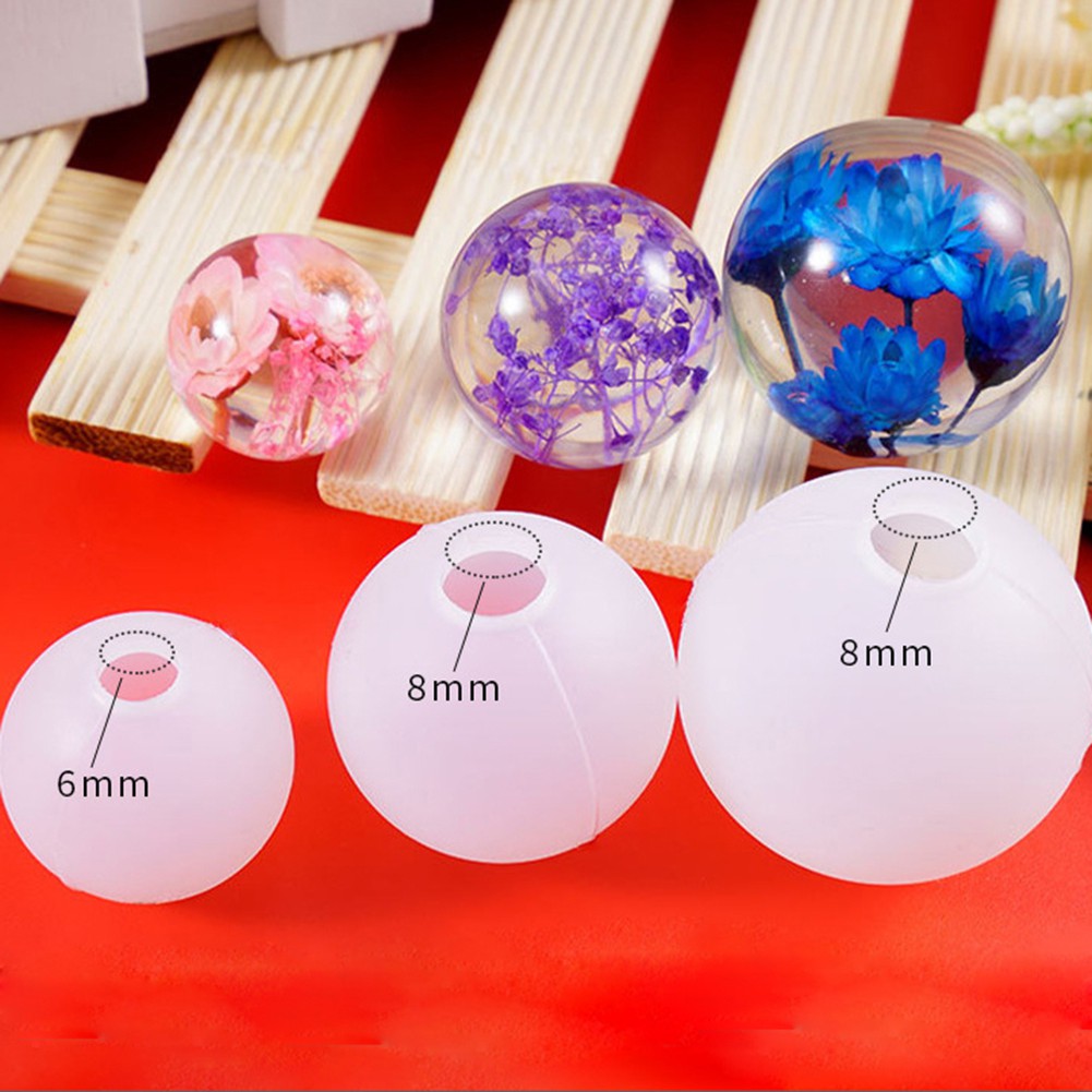 【SALE】20/25/30mm Round Sphere Silicone Mould Resin Molds Handmade Jewelry Tools DIY Jewelry Making