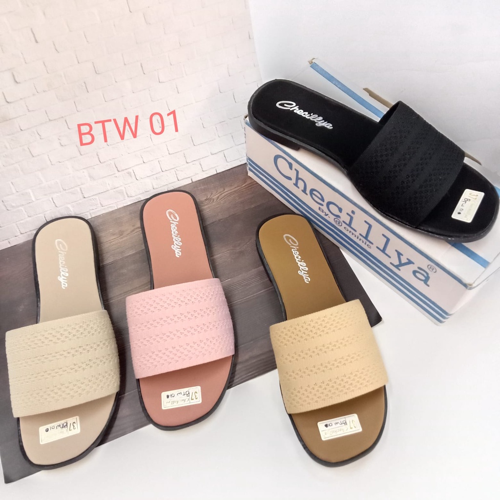 Sandal slip wanita dixie rajut