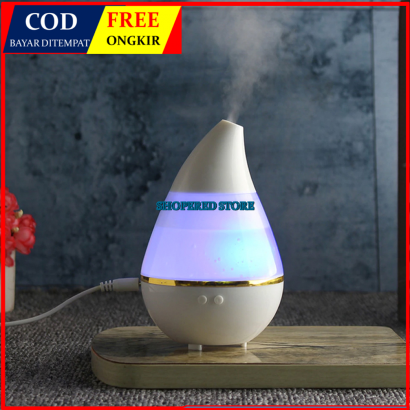 Pengharum Ruangan Otomatis Calmic Humidifier Diffuser UltraSonic Aroma Terapi LED - White