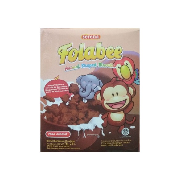 

SERENA FOLABEE ANIMAL SHAPED BISCUIT COKLAT 75g