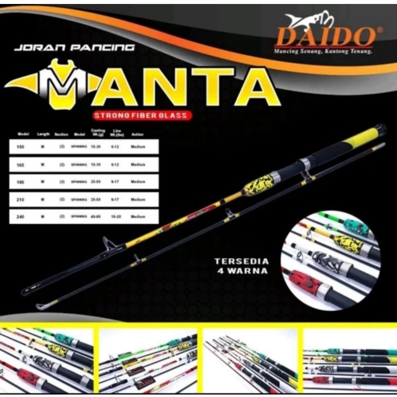 joran daido manta gagang full solid fiber 150cm