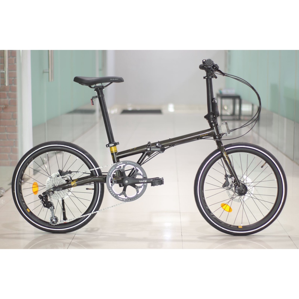Sepeda Lipat  Element Clip 20 Inch 10 Speed New 2022 Garansi-Black