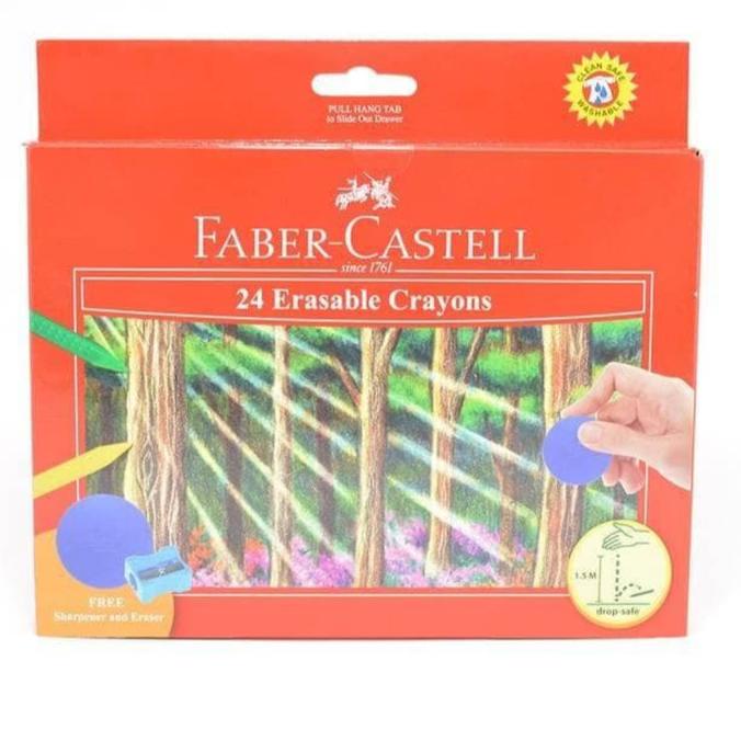 

Faber Castell Erasable Crayons 24 Warna/Krayon Hapus