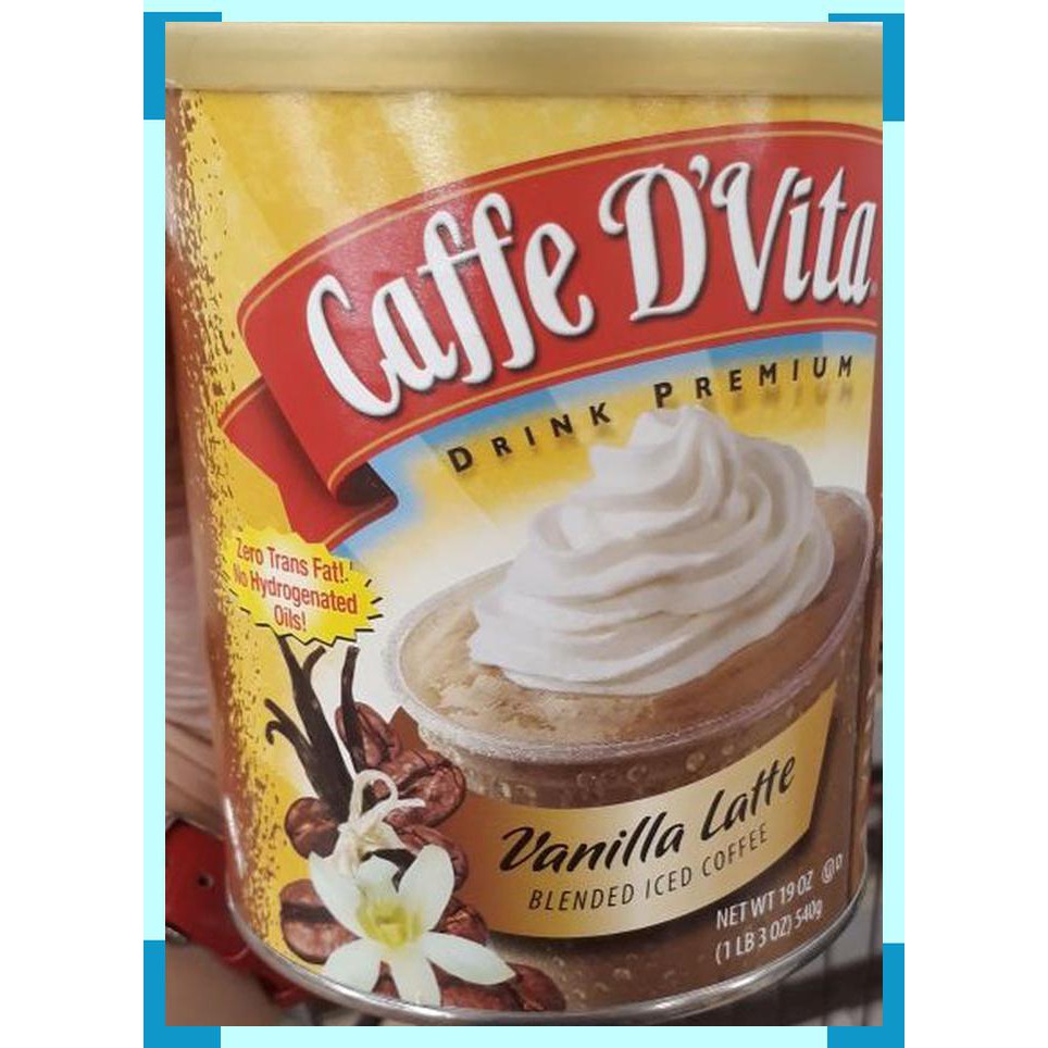 

Caffe D'Vitta Vanilla latte blended ice coffe