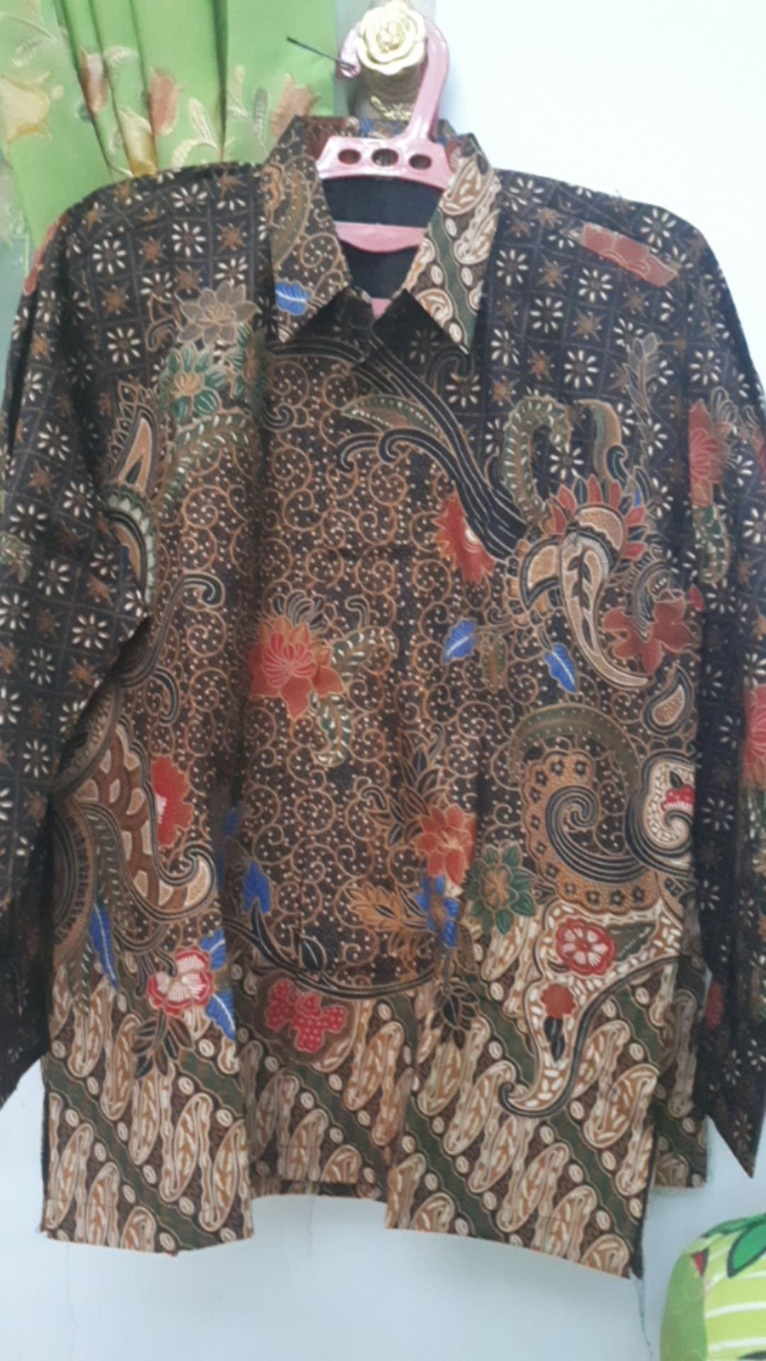 Batik Pria Lapis Furing Lengan Panjang Warna Granitan Batik Solo