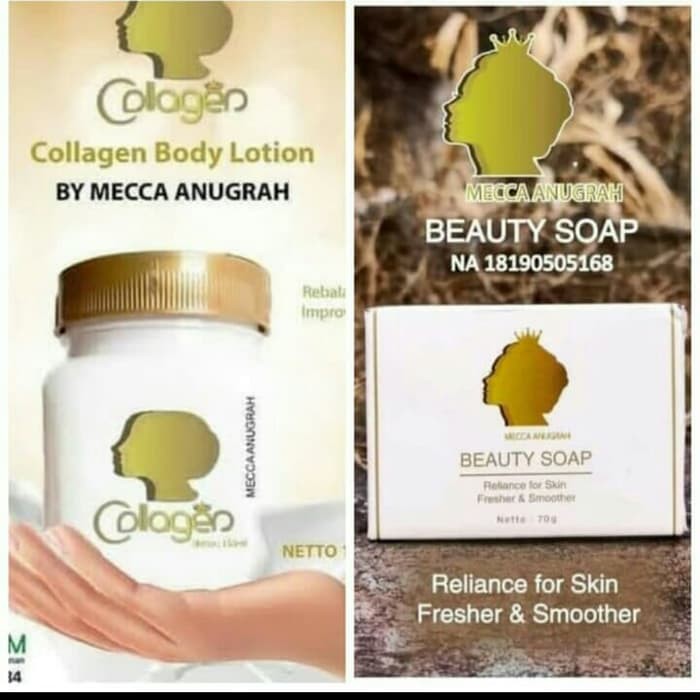 PAKET BIBIT COLLAGEN MECCA + BEAUTY SOAP MECCA BPOM ORIGINAL
