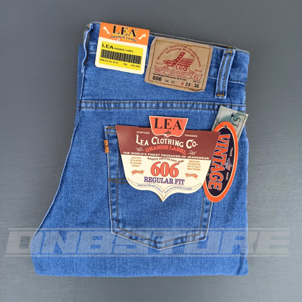 Celana jeans pria standarr lea grade ory emba jins lois quality bonus masker setiap beli jeans 2 pcs