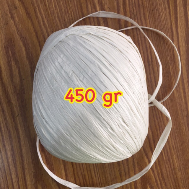 

Tali Rafia Putih 450 gram - Rapiah - Rapia