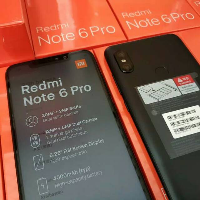 Redmi xiao mi note 6 pro ram 4/64 baru