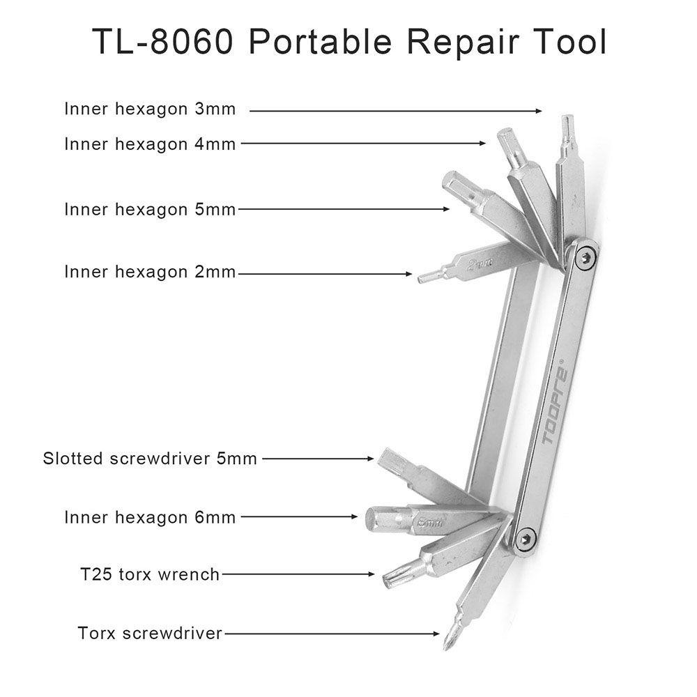 Lanfy Obeng Kunci Pas 8in1 Alat Perbaikan Untuk MTB Sepeda Jalan Bersepeda Alat Hexagon Socket Sepeda Repairing Set