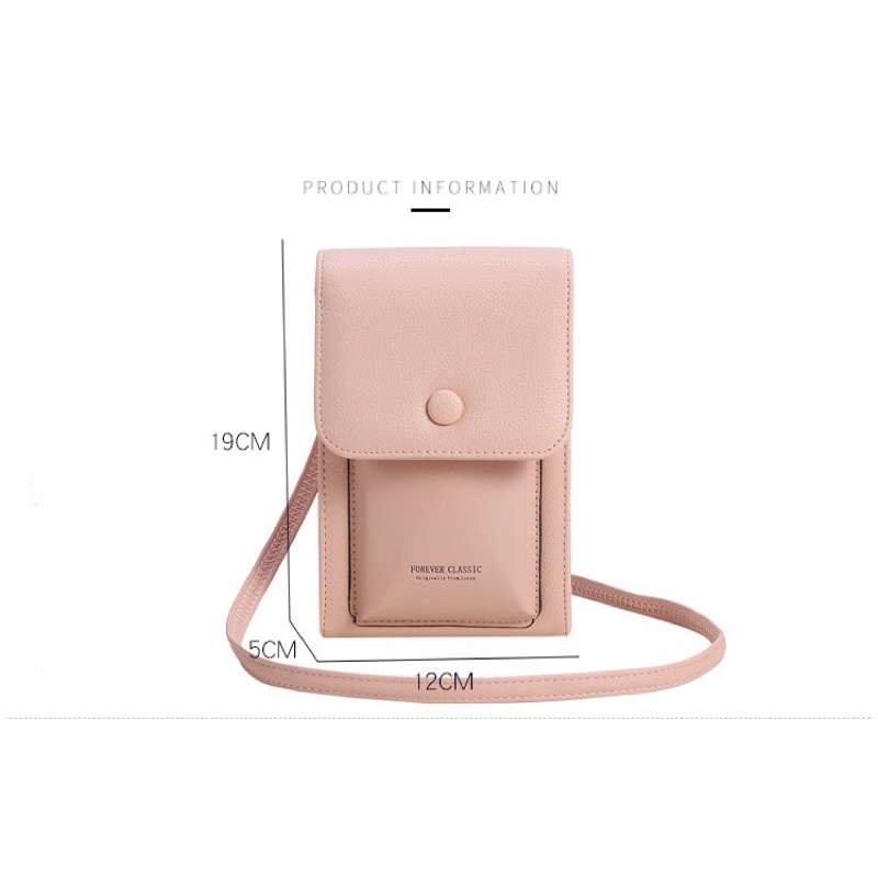 Tas Selempang Kulit Wanita Dompet Hp Cewek Minibag LN 1687-1