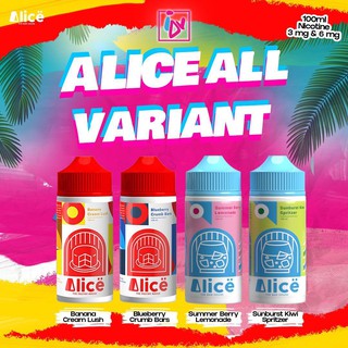 Alice 100ml 100 ml banana cream lush Blueberry Crumb Bars Summer Berry Lemonade sunburst kiwi 3mg 6mg 3 6 mg Bluberi Pisang Vt