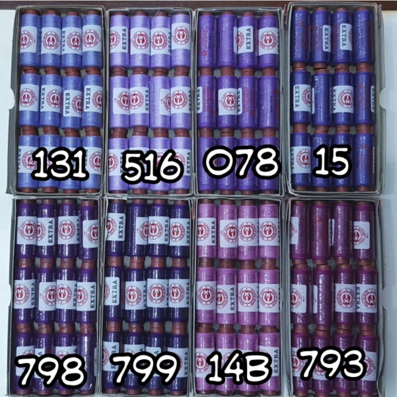 Benang Jahit EXTRA 160 yards Warna Ungu (Harga per pcs)