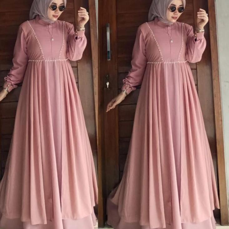 Nabila dress vol.2 ALHAYA /Gamis pesta/gamis/gamis ceruty armani/gamis polos/gamis arab/gamis manik/