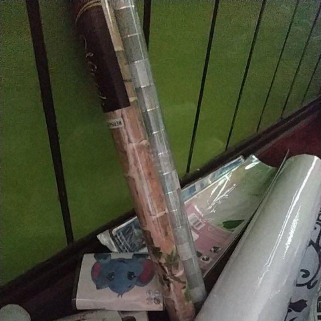 Silver Mozaic Sticker Dapur Stiker Dapur 45cmx5m