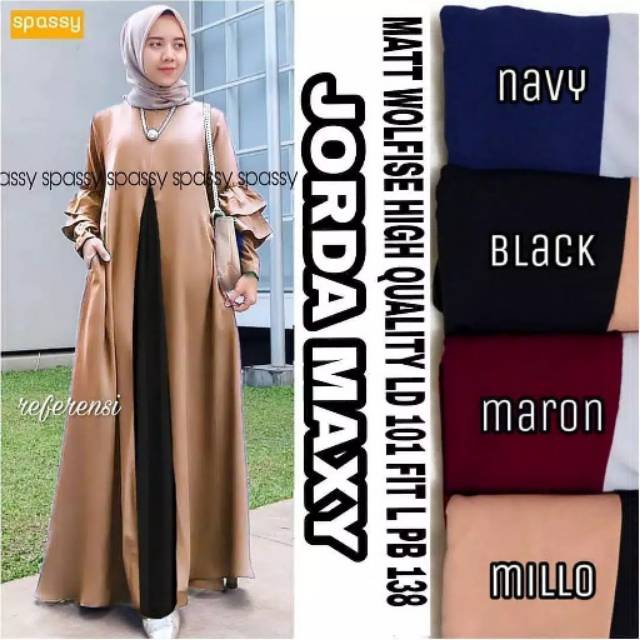  Baju  gamis  wanita terbaru model pesta  kekinian moscrepe 