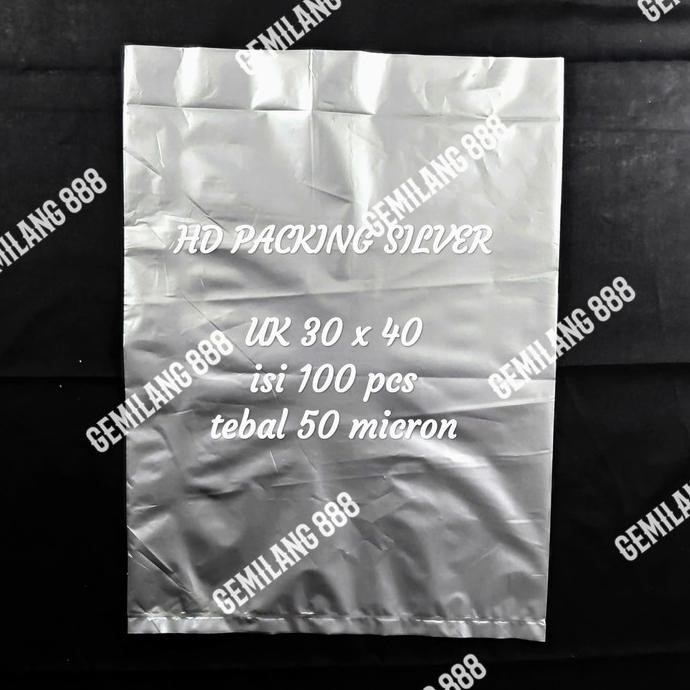 

BARU Plastik Packing Silver uk 30x40, HD Packing, Kantong bungkus Paket - Gold 30x40