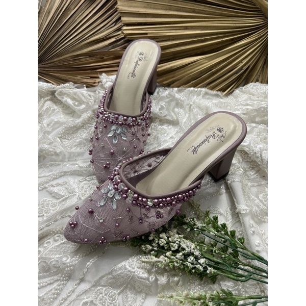 sepatu Rafaizoutfit Zaneta wrna mauve tinggi 7cm tahu