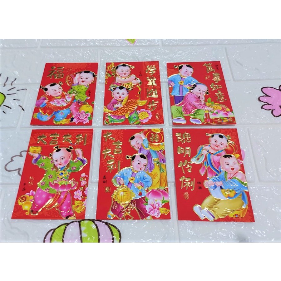 

Angpao Imlek Netral Anak LL1015 | Isi 6pcs Mix Motif Bahan Artpaper