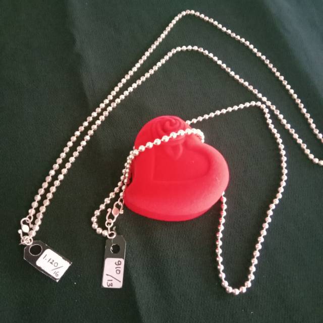 Rantai kalung silver : perak 925