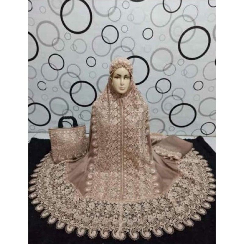 MUKENA SUTRA PRADA PRINCESS PREMIUM RENDA KEONG SWAROSKI