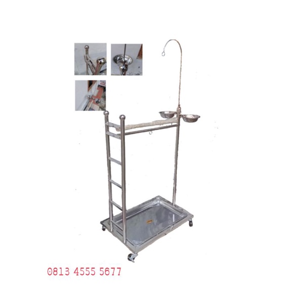 tangkringan burung stainless/burung kakatua/macaw