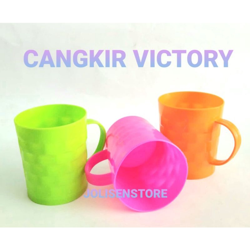 CANGKIR PLASTIK VICTORY/ Cangkir plastik anak/ Cangkir plastik gagang /Cangkir plastik Murah bagus