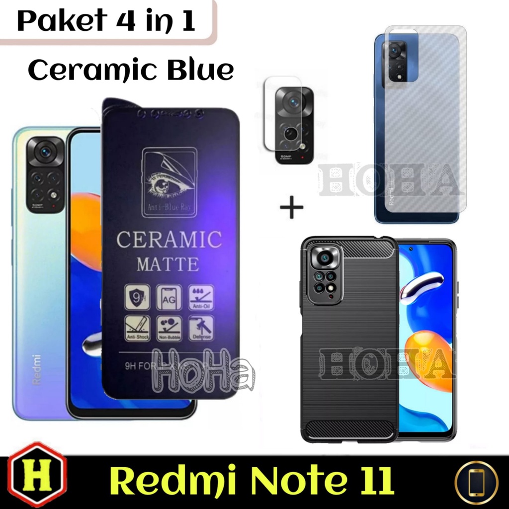 [PROMO PAKET 4IN1] Case Ipaky Carbon For XIAOMI REDMI NOTE 11 REDMI NOTE 11 PRO 4G/5G Soft Case Ipaky Carbon Premium Free Anti Gores Layar &amp; Anti Gores Camera &amp; Skin Carbon Pelindung Body Belakang Handphone